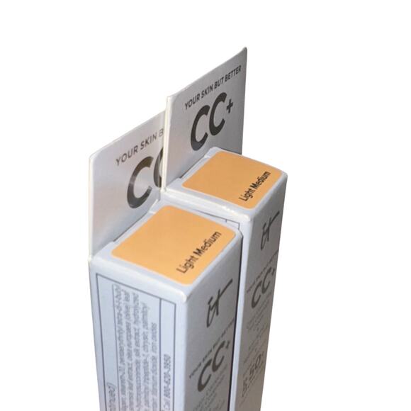 It Cosmetics CC Full Coverage Foundation SPF 50 Light/Med Travel  2 Pack Luxury - Picture 4 of 8